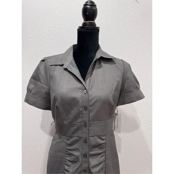 Calvin Klein grey office‎ dress size 8 petite - Image 3