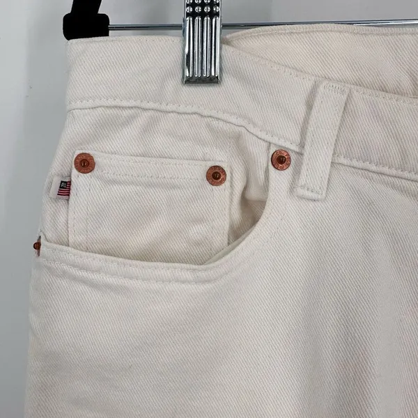 Polo Ralph Lauren Women's Mid-Rise Cropped Kelly Jean Off White Size 8 wide leg - Image 5