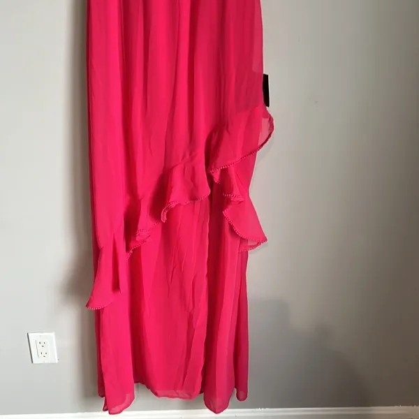 NEW Lulus Love From Above Pink Ruffled Surplice Maxi Dress - Image 6
