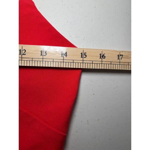 Zara Red Orange Spaghetti Strap‎ Cut Out Cocktail Mini Dress Medium Cotton Blend - Image 6