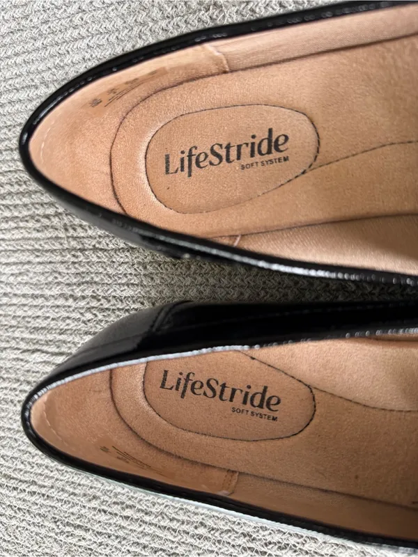 Life Stride Black Patent Penny Loafers Size 10 - Image 3