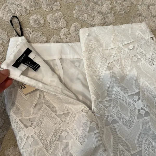 Forever 21 white crochet lacey mini skirt - Image 7