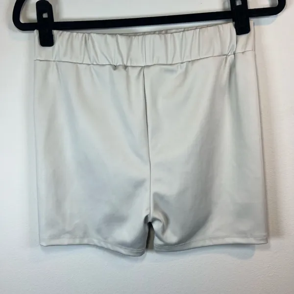 Paxton Akira Luxe Shorts Light Gray Stretch Pull On Biker Shorts Athletic Large - Image 7