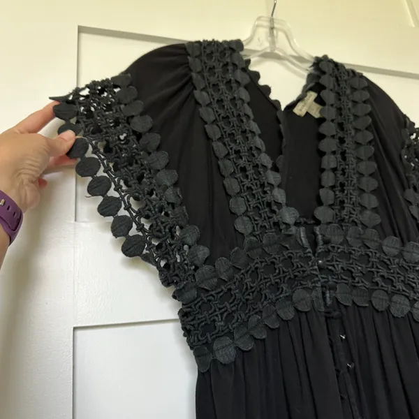 Black Boho Coverup Tunic - Image 5