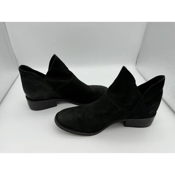 Eileen Fisher Vero Cuoio Suede Booties 6 Concert 1.5" Heel Minimal Work Travel - Image 6