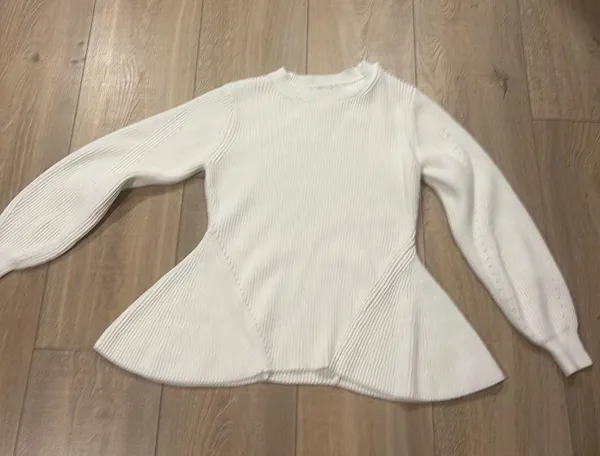 Francesca's White Knitted Sweater  - Image 2
