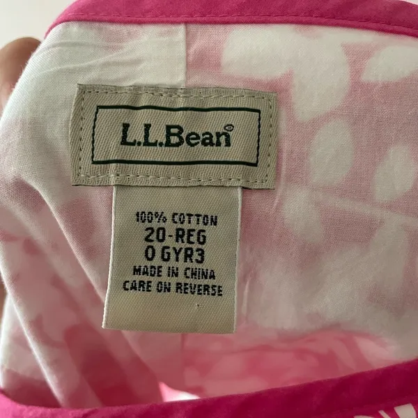 L.L.‎ Bean Pink Floral Skirt Side Pockets Size 20 - Image 5