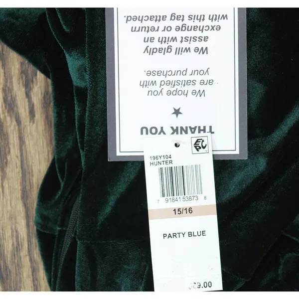 NWT B. Darlin Square Neck Asymmetric Layered Skirt Mini Dress Dark Green 15/16 - Image 6