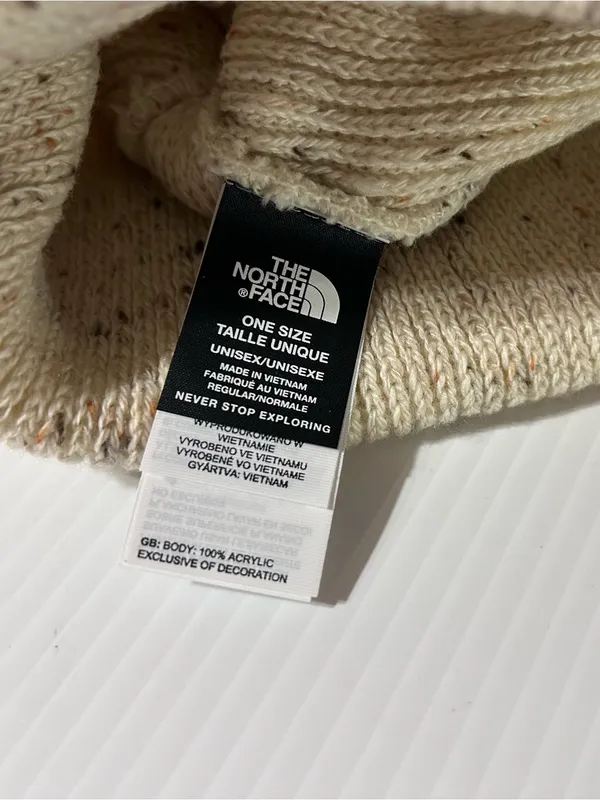 The North Face Speckled Tan Knit Cuff Beanie - Image 5