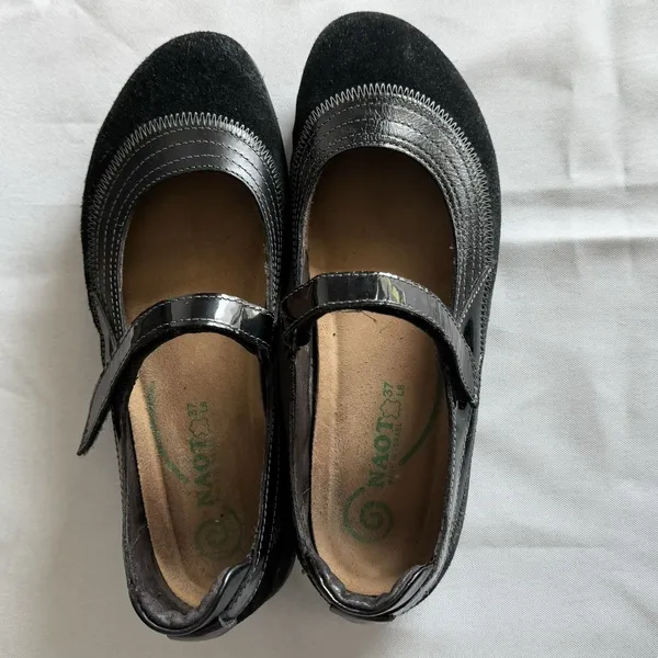 Naot Kirei Mary Jane Women's 37 US‎ 6-6.5 Black Leather Suede Comfort Shoes - Image 7