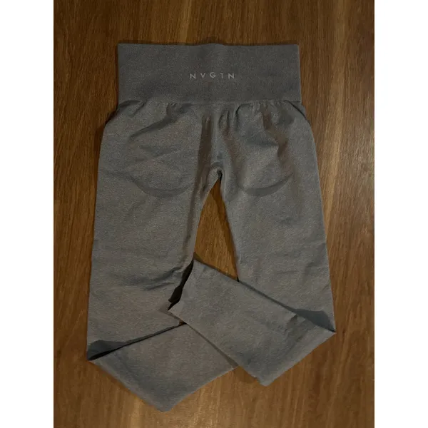 NVGTN Women Heather Grey Seamless High Waisted Workout‎ Leggings Size Medium - Image 2