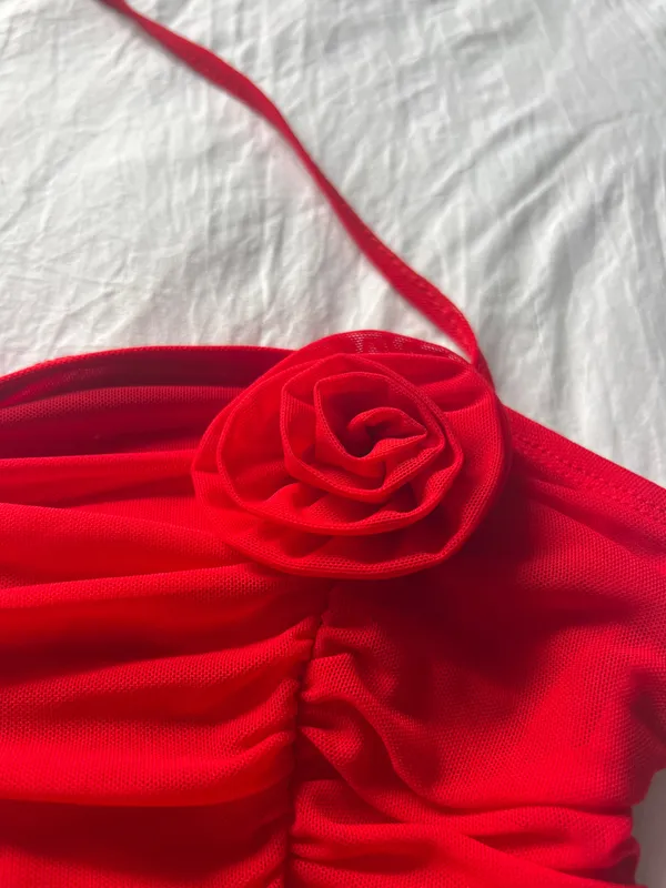 Red Rose Corset Top Size XS - Image 2