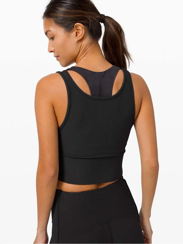 Lululemon Power Pivot Ribbed Crop Tank Top yoga Pilates gym activewear training - Image 3