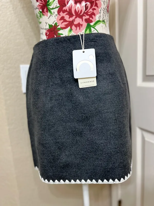 Commence dark gray mini skirt size S - Image 4
