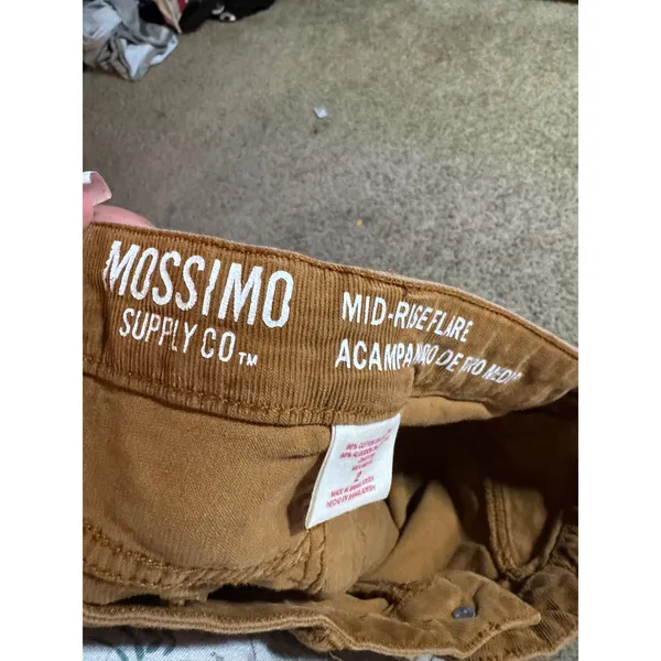 Mossimo Supply Co Womens Mid Rise Flare Corduroy Pants‎ Brown Size 2 RN17730 - Image 4