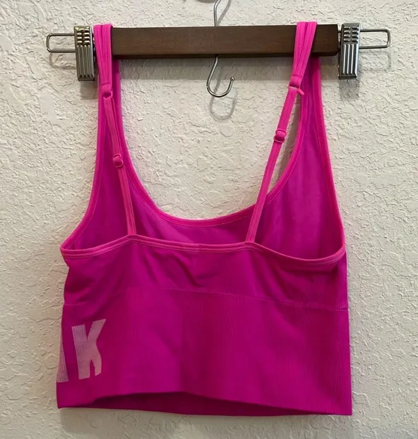 PINK Victoria's Secret Pink Racerback Adjustable Sports Bra Size Small - Image 2