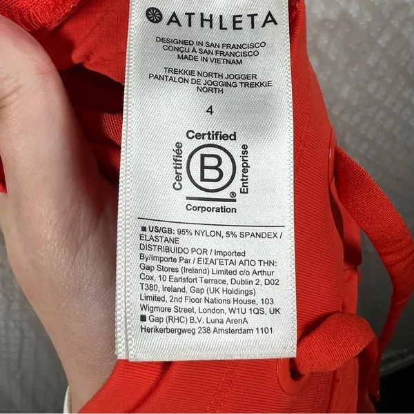 Athleta Neon Orange Trekkie‎ North Jogger Pants - Image 6