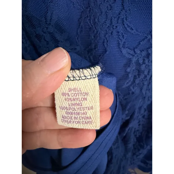 Altar'd State Blue Lace Bell Sleeve Open Back Mini Dress NWT M‎ Romantic Whimsy - Image 11