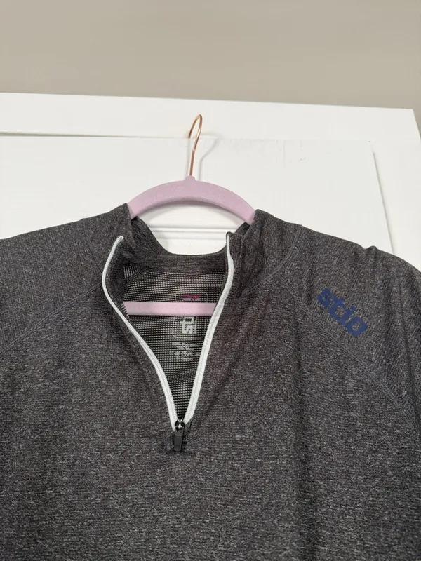 Stio Wool Blend Base Layer Top Long Sleeve Thumbholes Oudoor Hiking Activewear - Image 2