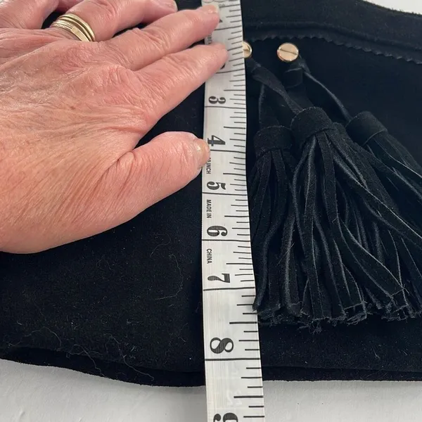 Mossimo suede boho fringe tassel Top zipper clutch - Image 11