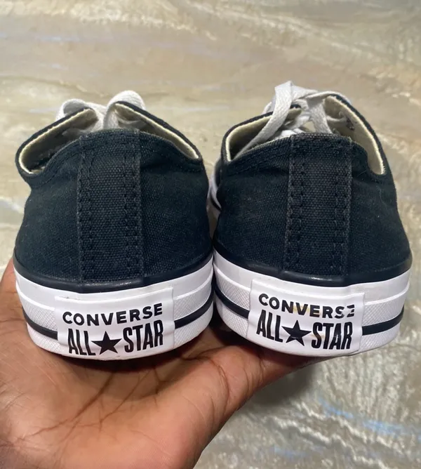 Converse All Star Low Tops Lace Black Sneakers Shoes Women’s 10 - Image 5