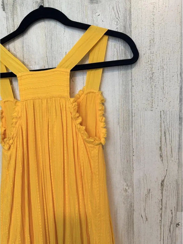 Sundance Womens XS Yellow Cotton Gauze Cross-Back Maxi Dress - Image 15