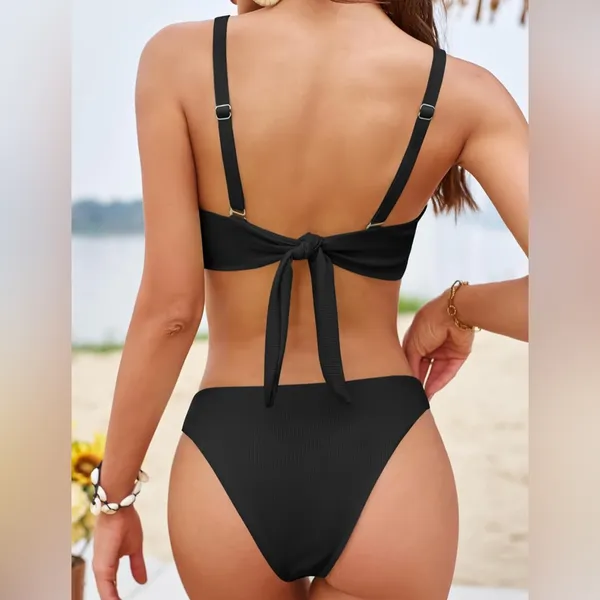 NWT ZAFUL Women’s‎ Ribbed Underwire Bikini Set - Small - Image 4
