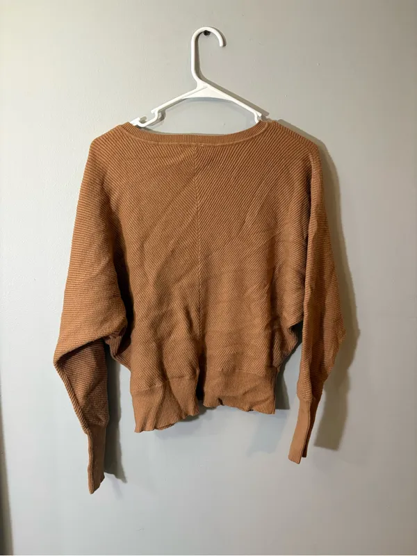 Philosophy Men's V-Neck‎ Sweater in Camel Brown - Image 3
