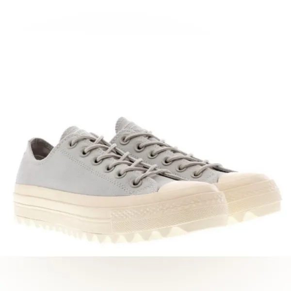 Converse Chuck Taylor All Stars Lift Ripple Canvas Pale Grey Women’s Size 10 - Image 2
