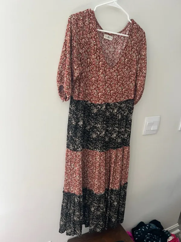 Natural Life Dress Women’s M Floral Tiered Maxi Boho‎ Prarie Cottage Core - Image 3