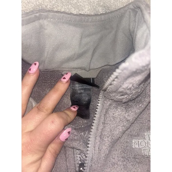 The North Face Osito Fleece Jacket‎ Womens Medium Gray Full Zip Soft High Pile - Image 8