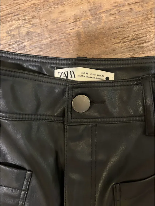 ZARA Marine Leather Pants  - Image 4
