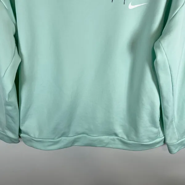 Nike Womens‎ Just Do It Script Logo Sweatshirt Mint Green Drop Shoulder Large - Image 3