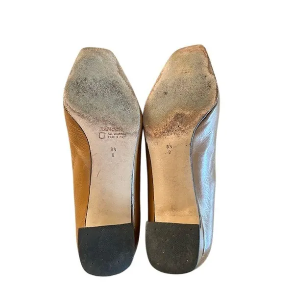 Y2K Rangoni Firenze Tan Leather Cap-Toe Pumps – 8.5B - Image 11