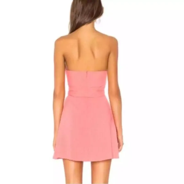 Revolve By‎ the Way. Jenny Tube Front Tie Textured Coral Mini Dress small - Image 2