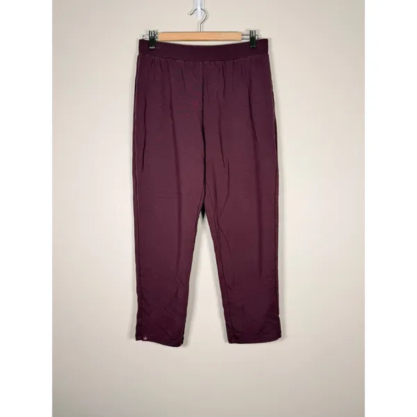 Barefoot Dreams Petite‎ Medium Plum Modal Cotton Fleece Lounge Pants BDWNV22008 - Image 3