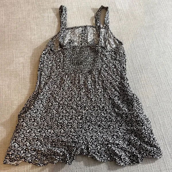 American‎ Eagle Floral Romper Medium Shortall Button Front Smocked Back Boho - Image 2