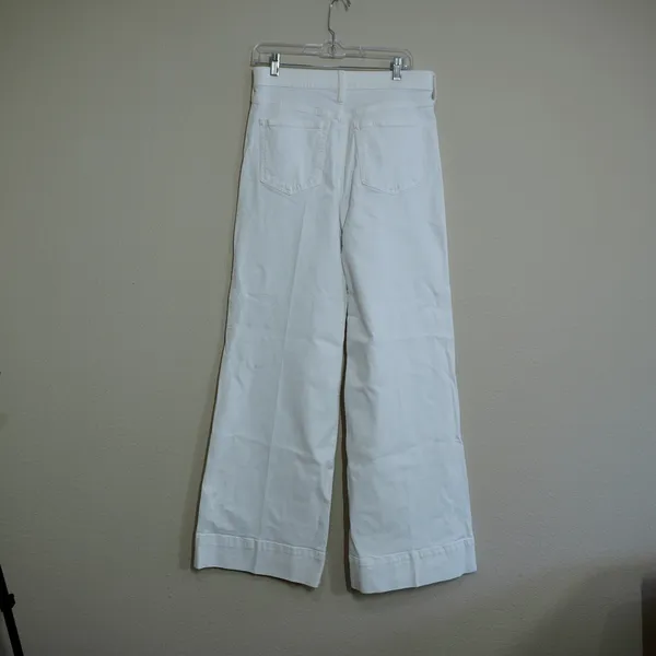 J. Crew Size 29 Wide Leg Trouser Jeans White High Rise NEW Casual Coastal - Image 8
