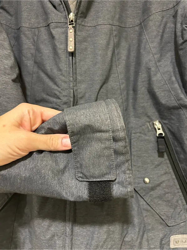 Burton Womens Da Nang Dryride Hooded Ski Jacket in Gray Size Large - Image 8