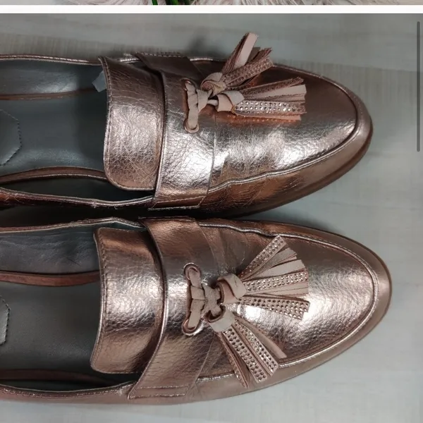 Reaction Kenneth Cole beautiful loafers rose gold metallic 9 - Image 5