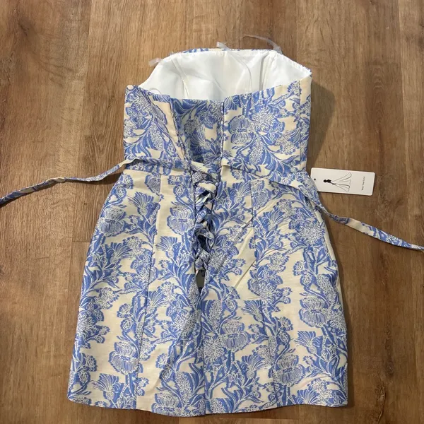 RSOETOO Strapless Dress Blue Size 8 - Image 3