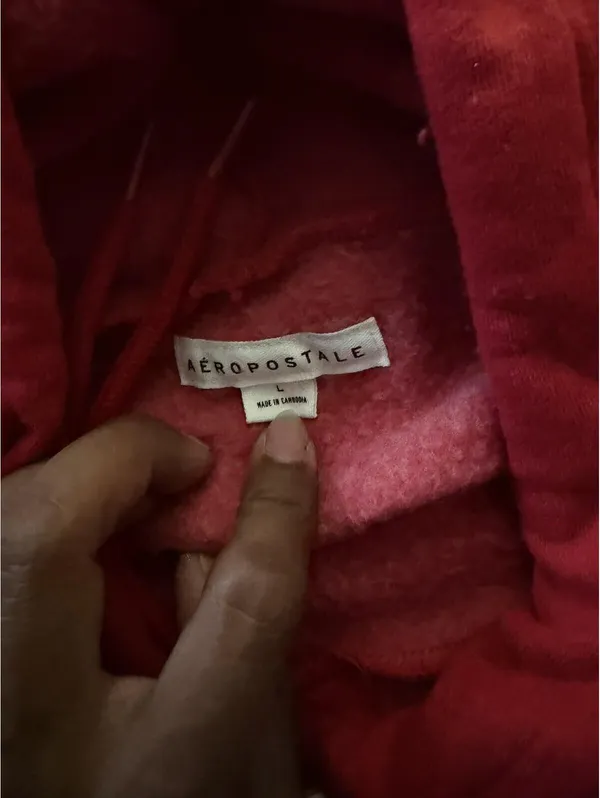 Aeropostale Juniors Large Hoodie & Sweat Pant Set Red Y2K - Image 3