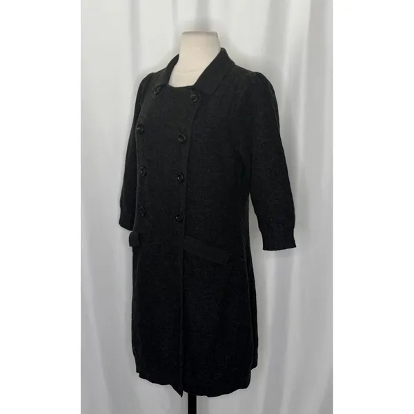 Anthropologie MAEVE Double Breasted Merino‎ Wool Long Cardigan Sweater Medium - Image 6
