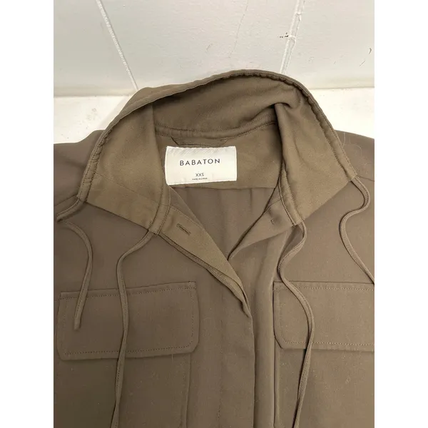 Aritzia Babaton Howitt Utility Relaxed Fit Button Up Dress in Olive Green. XXS - Image 5