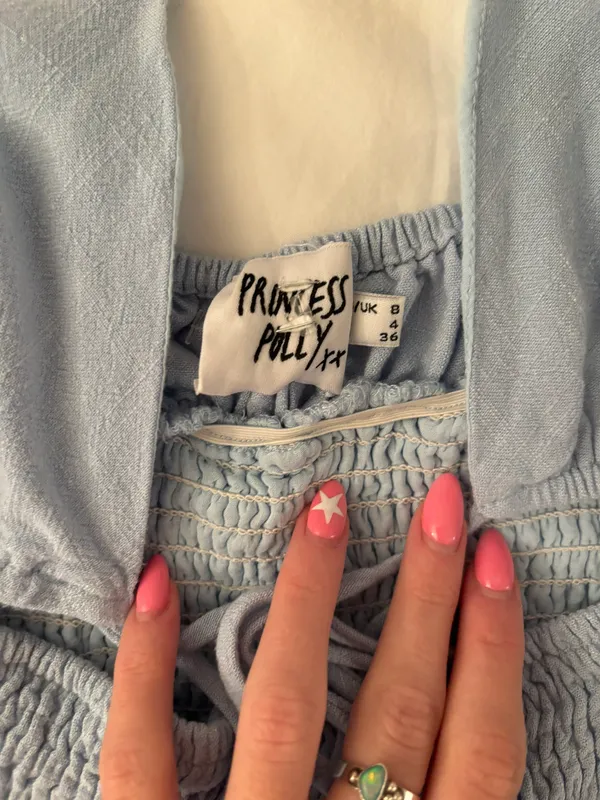 Princess Polly Light Blue Thalia Romper - Image 4
