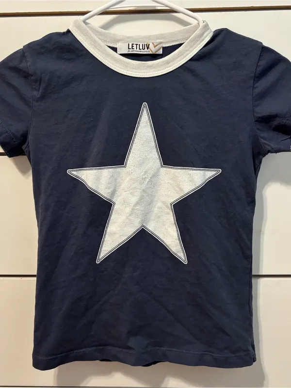 Anthropologie Letluv Star Short-Sleeve Ringer Crew-Neck Tee - Image 2