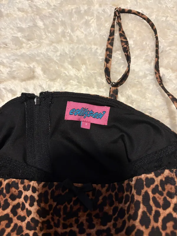 Leopard Top & Mini Skirt Set Edikted - Image 6
