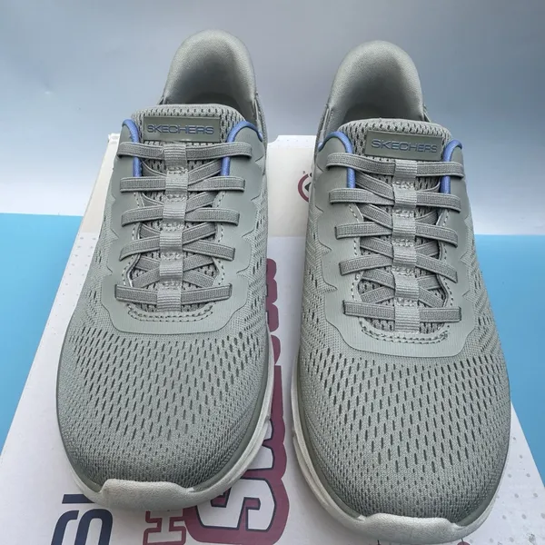 SKECHERS SWIFT FIT HANDS FREE ATHLETIC SNEAKERS SHOES WOMENS 7.5 Gray - Image 4