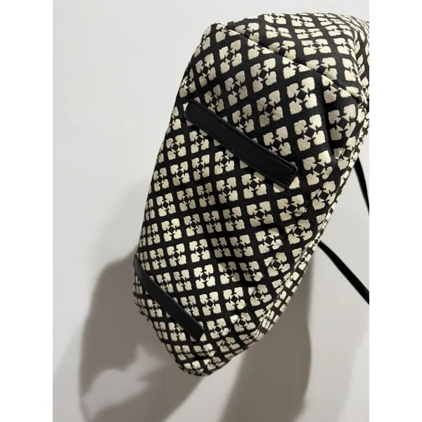 Kate Spade Small Harmony Black & Cream with Pink Accent Stripe 20x12" 9" Handl M - Image 11