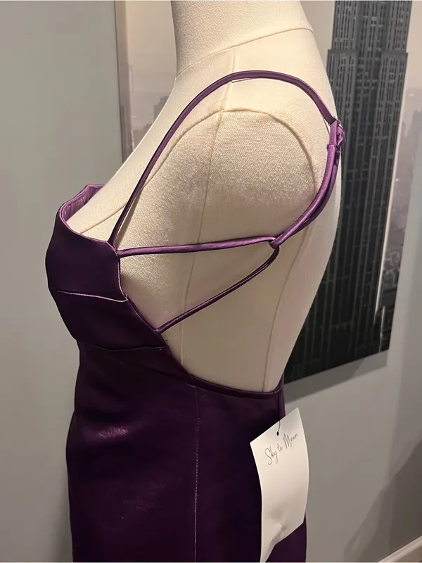 🌸Nwt Sky To Moon Purple Satin Mini Dress Size Small🌸 - Image 6